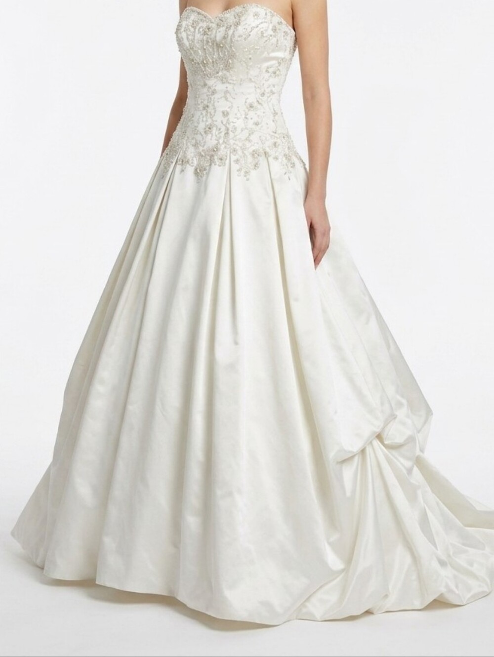 Classic ballgown champagne 12 strapless prom quincaneara Anjolique Wedding Dress